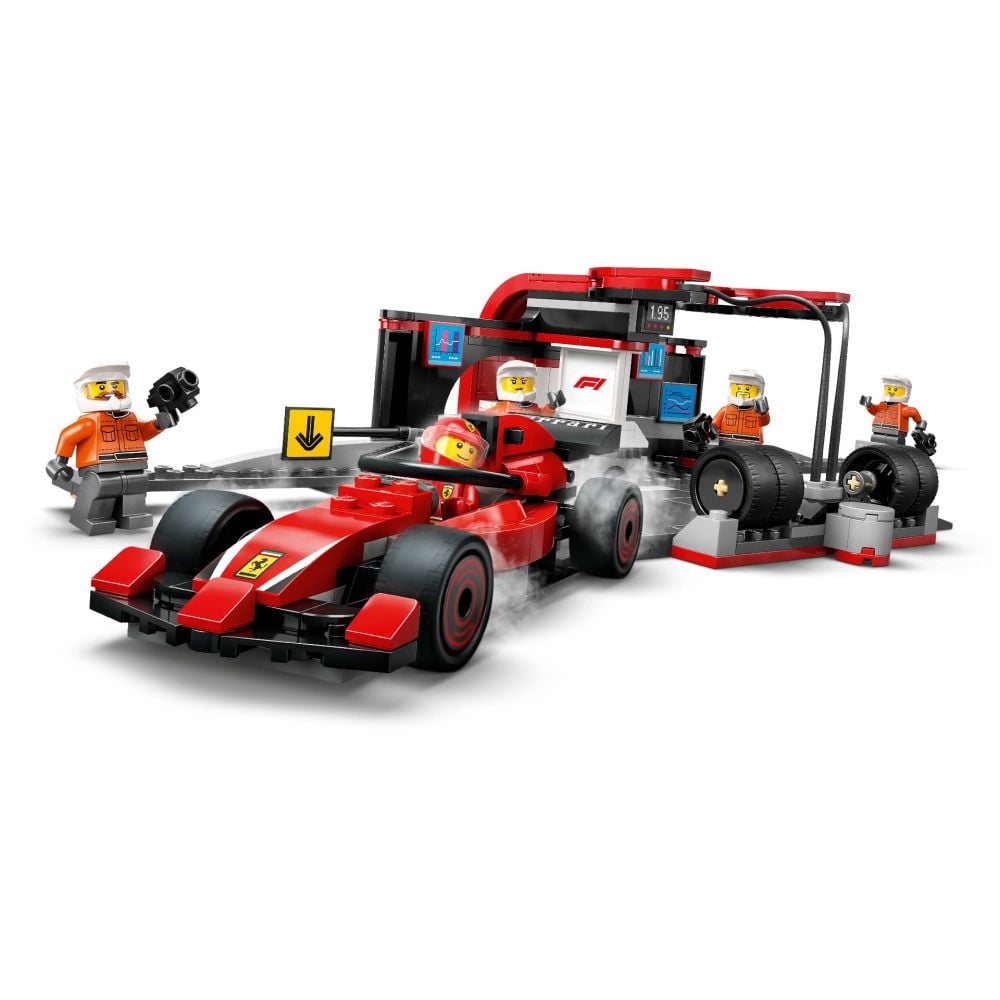 LEGO® City - Boxa si mecanici F1 cu masina Ferrari (60443) | Noriel