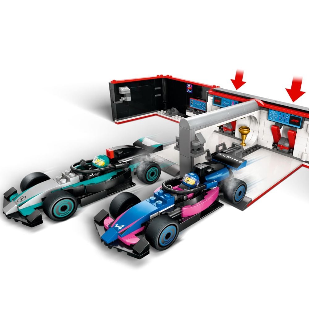 LEGO® City - Garaj F1 cu masini Mercedes-AMG si Alpine (60444)
