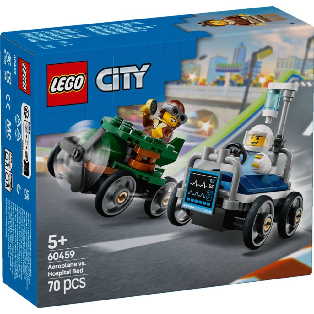 LEGO® City - Pachet de curse Avion vs. pat de spital (60459)