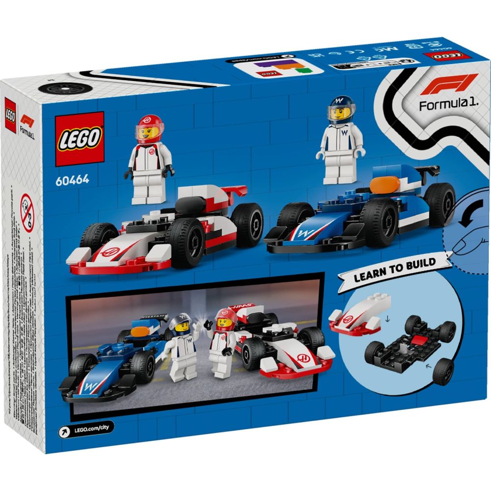 LEGO® City - Masini de curse F1 Williams Racing si Haas F1 (60464)