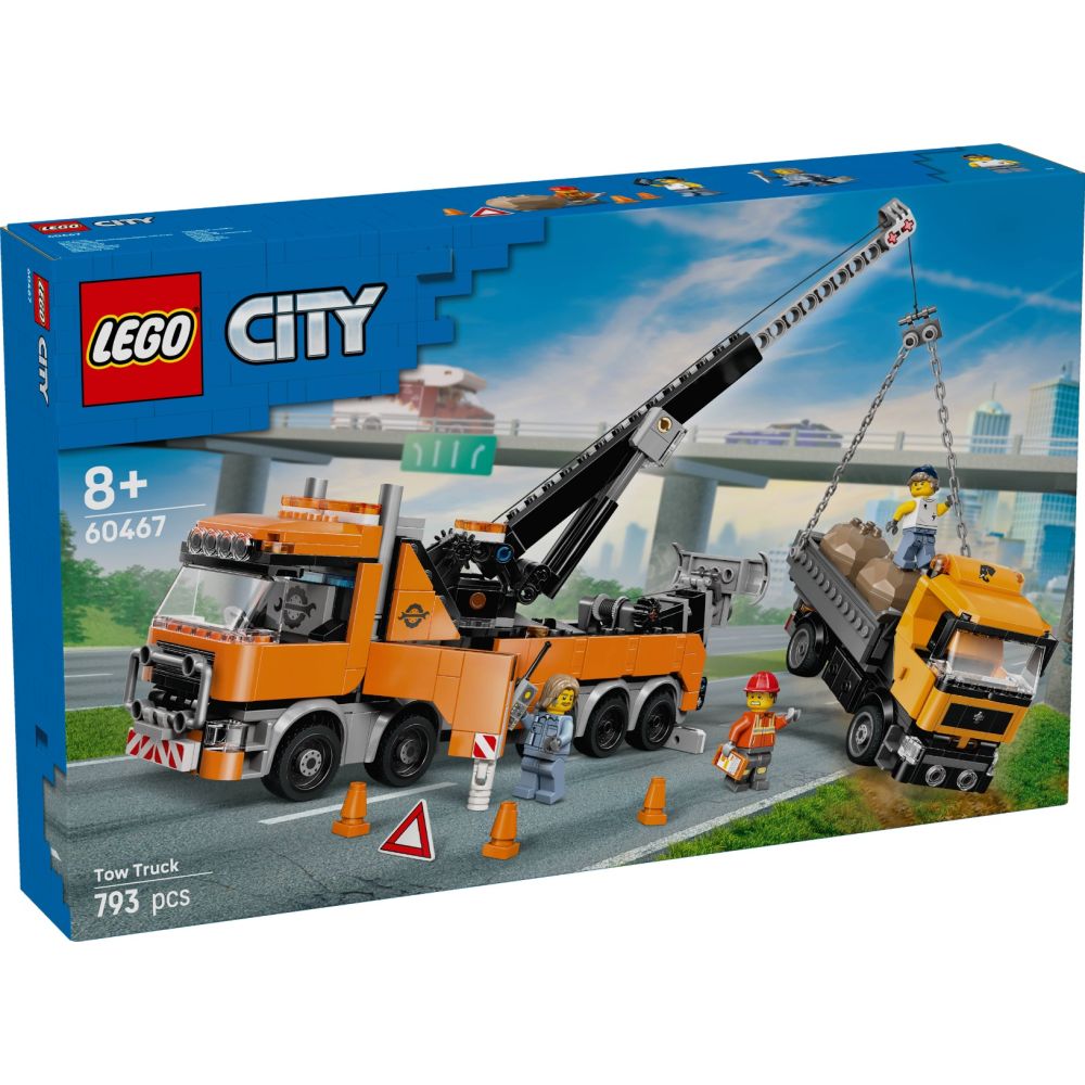 LEGO® City - Camion de remorcare si recuperare cu macara (60467)