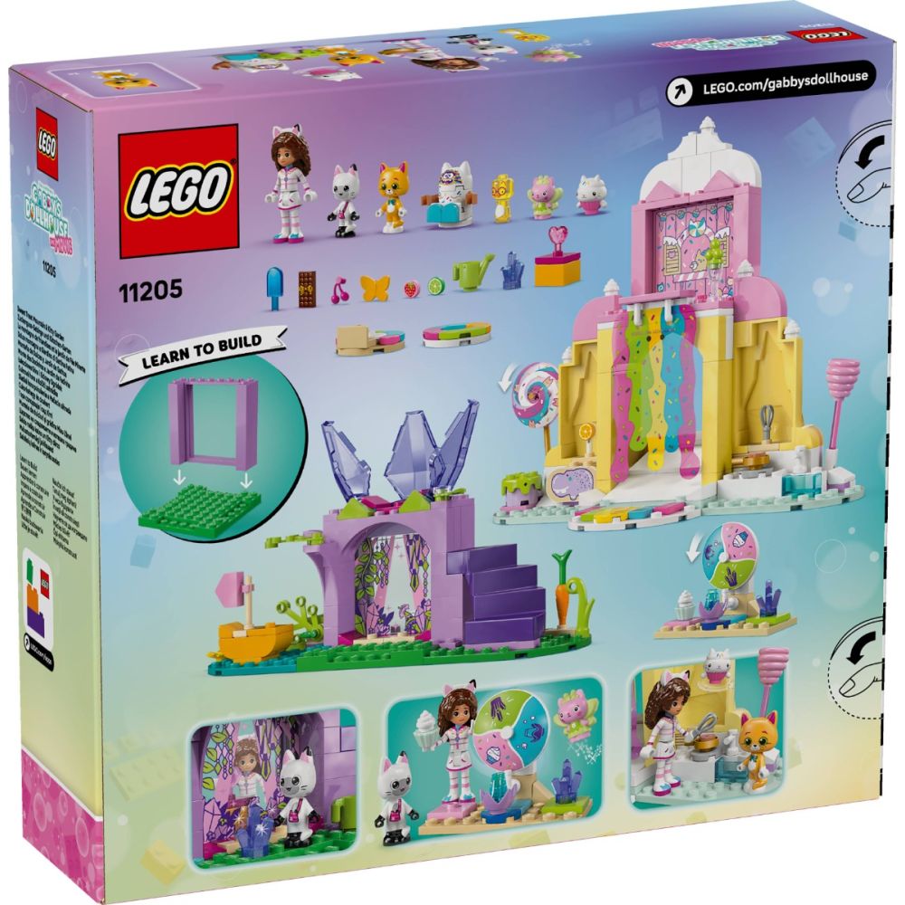 LEGO® Gabby's Dollhouse - Muntele de dulciuri si gradina Miau