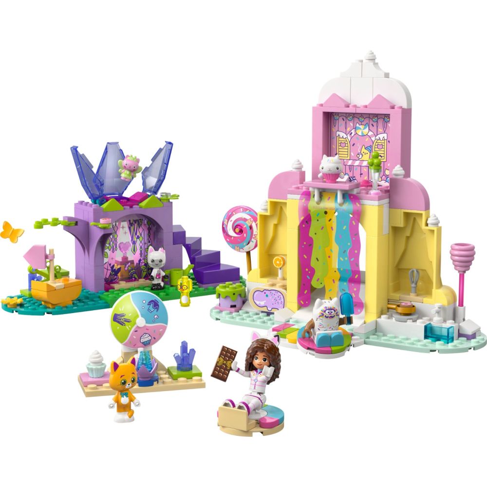 LEGO® Gabby's Dollhouse - Muntele de dulciuri si gradina Miau