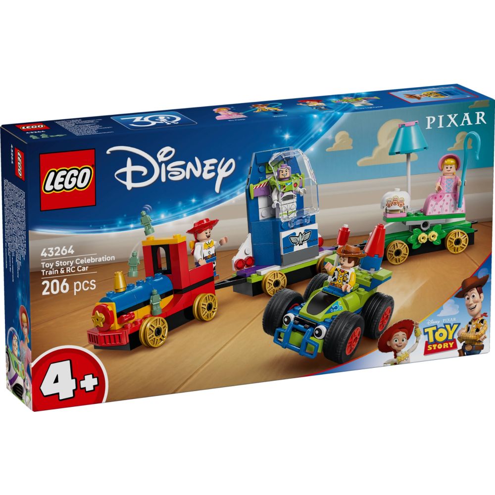 LEGO® Disney Pixar - Tren aniversar si masina RC din Toy Story (43264)