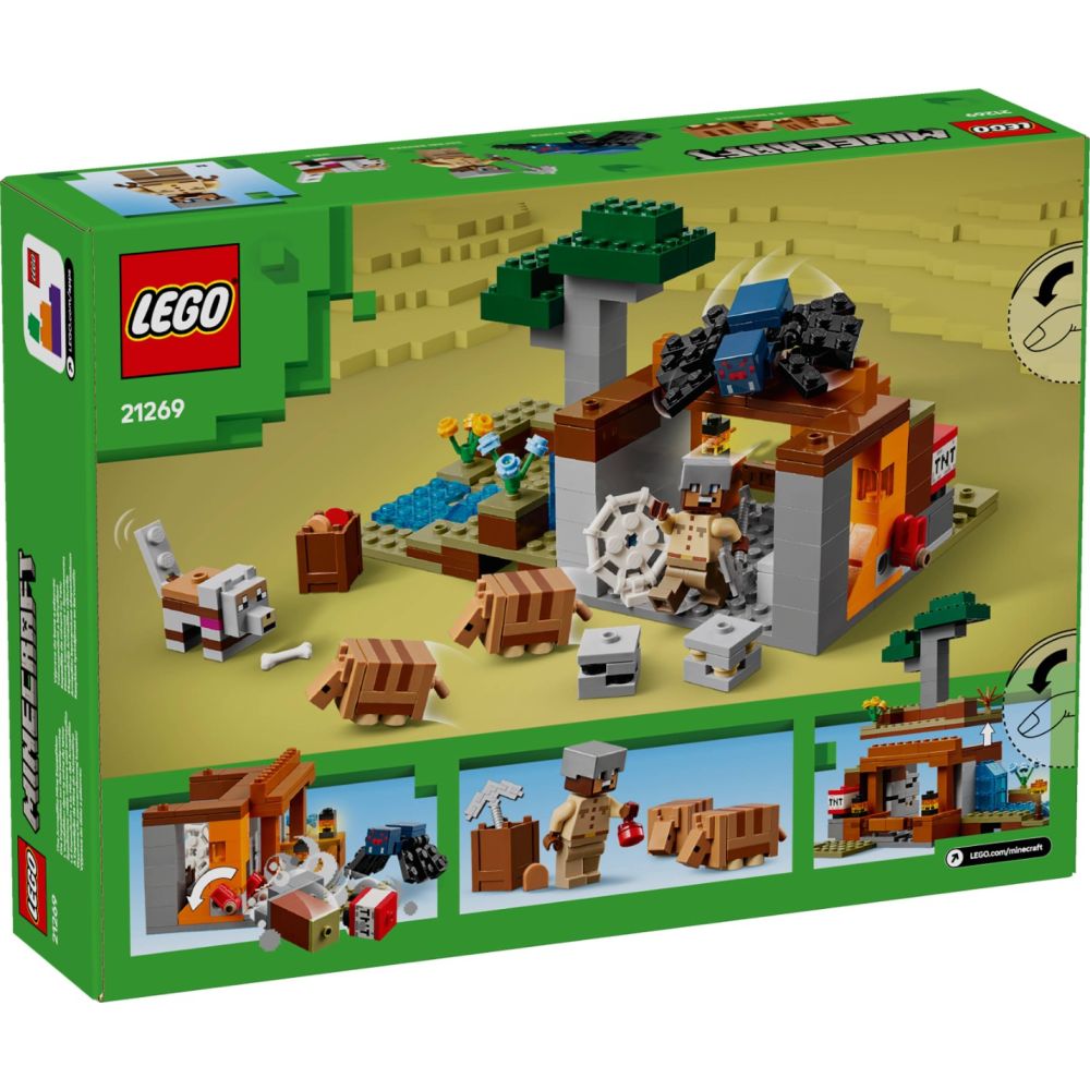 LEGO® Minecraft - Expeditia de minerit cu Tatu (21269)