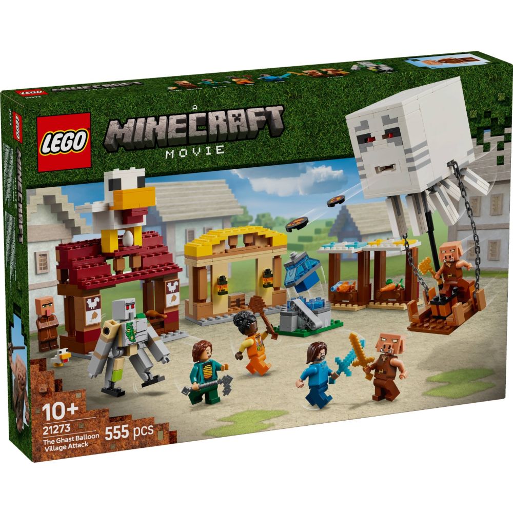 LEGO® Minecraft - Atacul baloanelor Ghast asupra satului (21273)