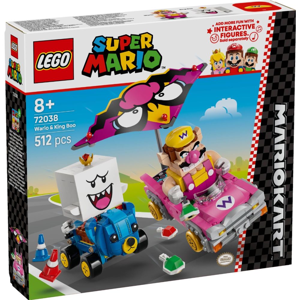 LEGO® Super Mario - Mario Kart - Wario si King Boo (72038)