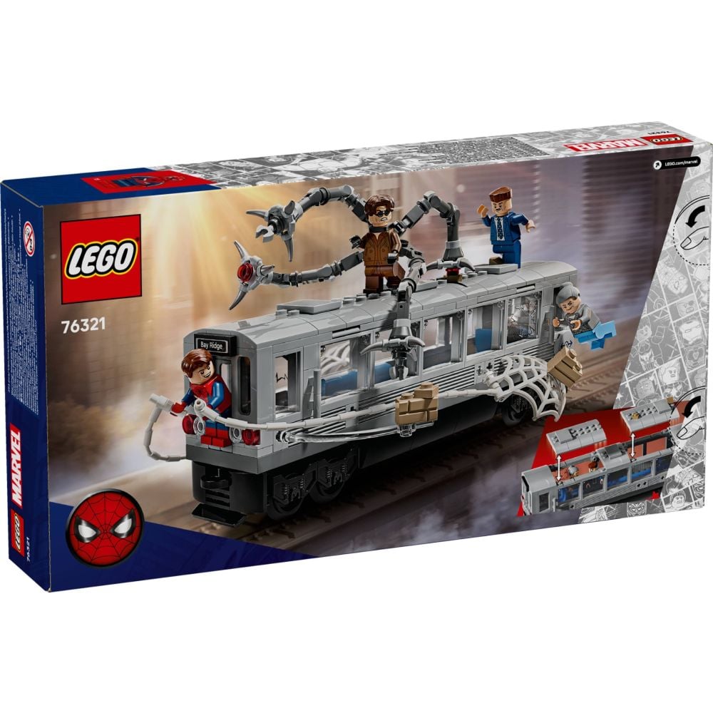 LEGO® Super Heroes - Lupta de pe acoperisul trenului dintre Omul-Paianjen si Doc Ock (76321)