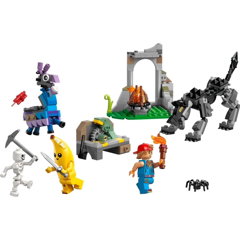 LEGO® Fortnite - Tabara lui Peely si Sparkplug (77075)