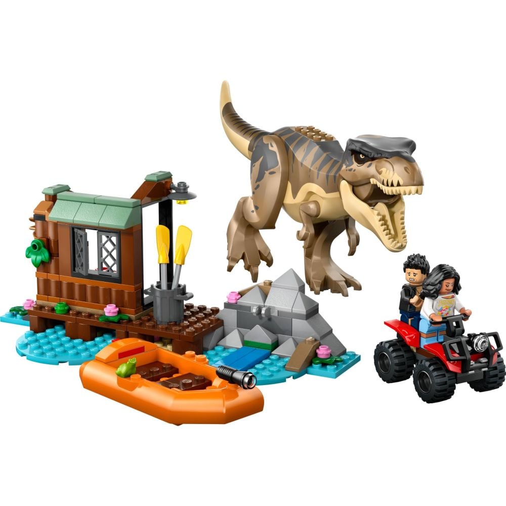 LEGO® Jurassic World - Evadare pe rau din calea lui T. Rex (76975)