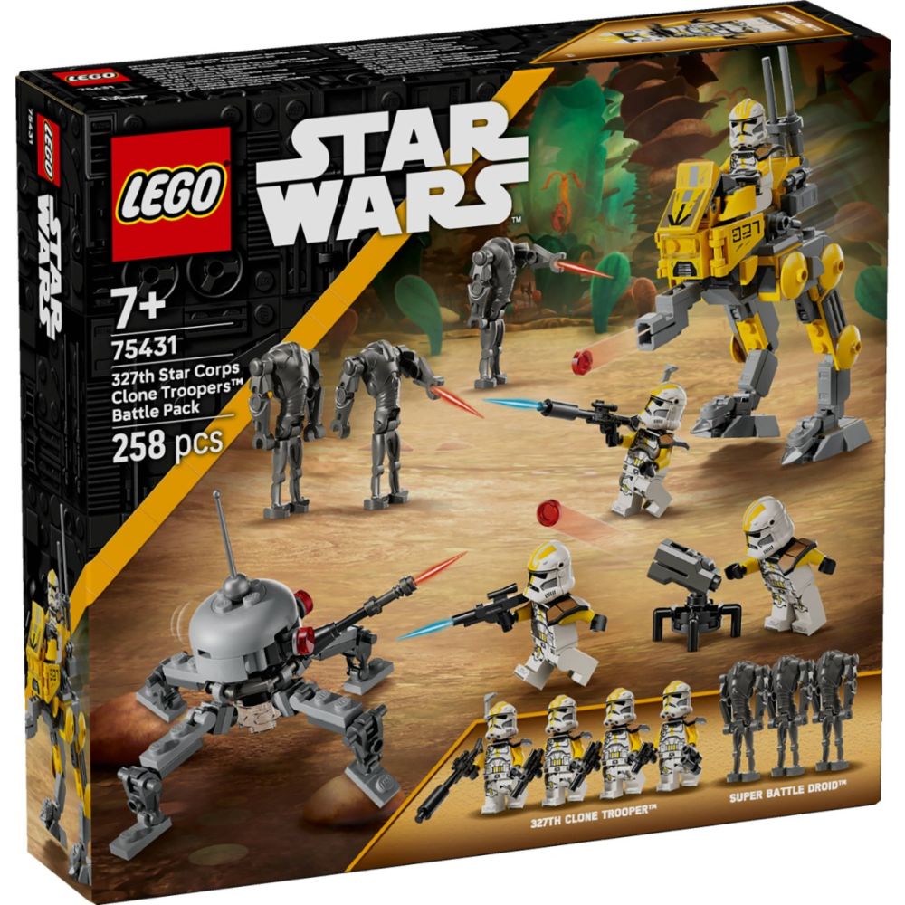 LEGO® Star Wars - Pachet de lupta Soldati clona din unitatea stelara 327 (75431)