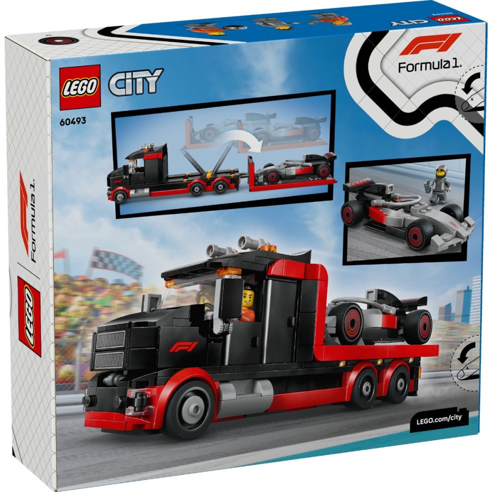 LEGO® City - Camion de prezentare F1 cu masina de curse Audi F1 (60493)
