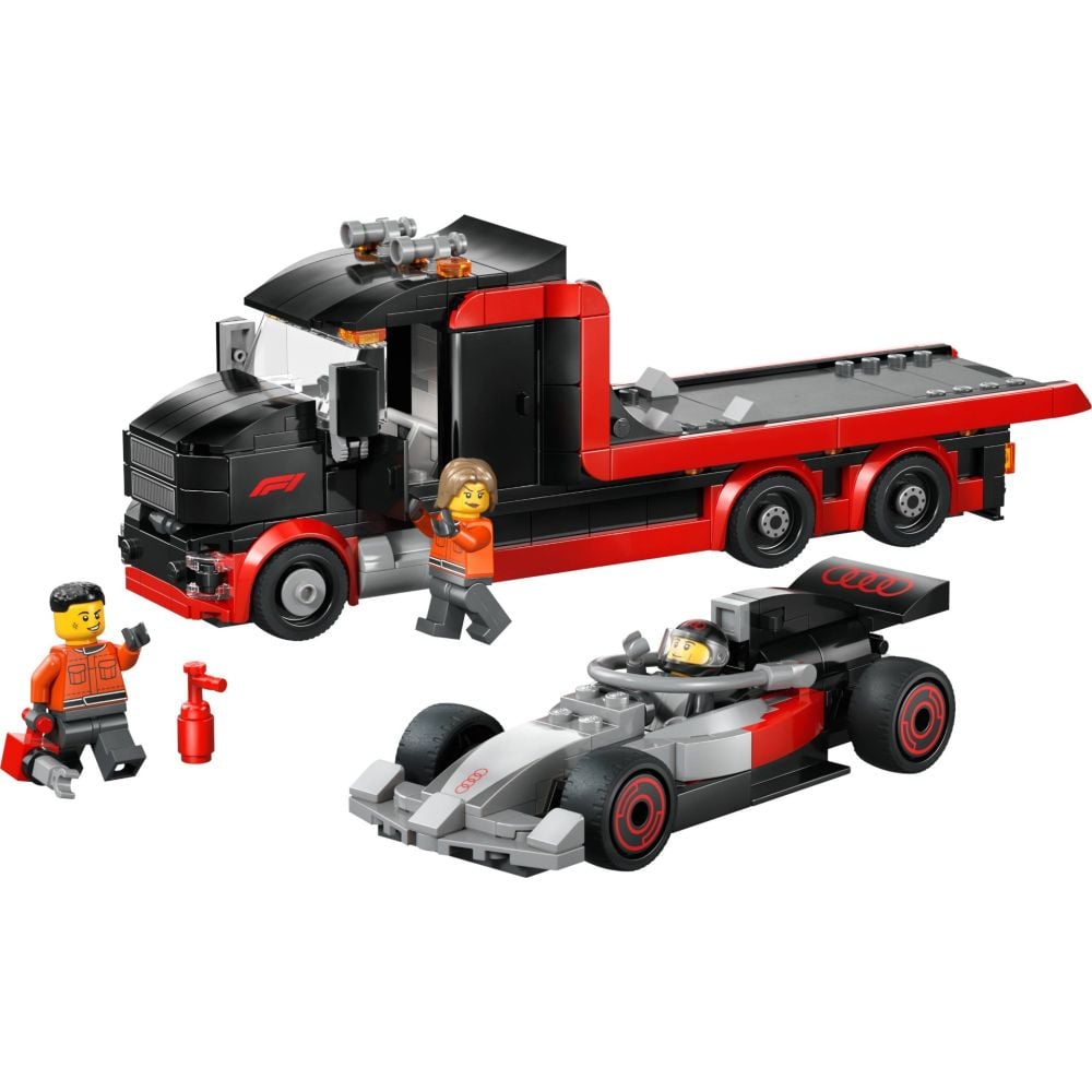 LEGO® City - Camion de prezentare F1 cu masina de curse Audi F1 (60493)