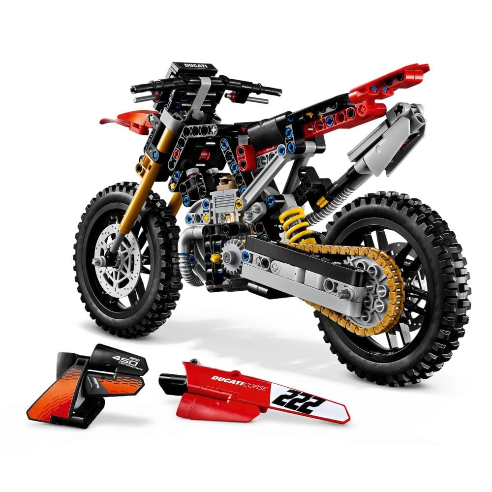 LEGO® Technic - Motocicleta Ducati Desmo450 MX, versiunea de uzina (42238)