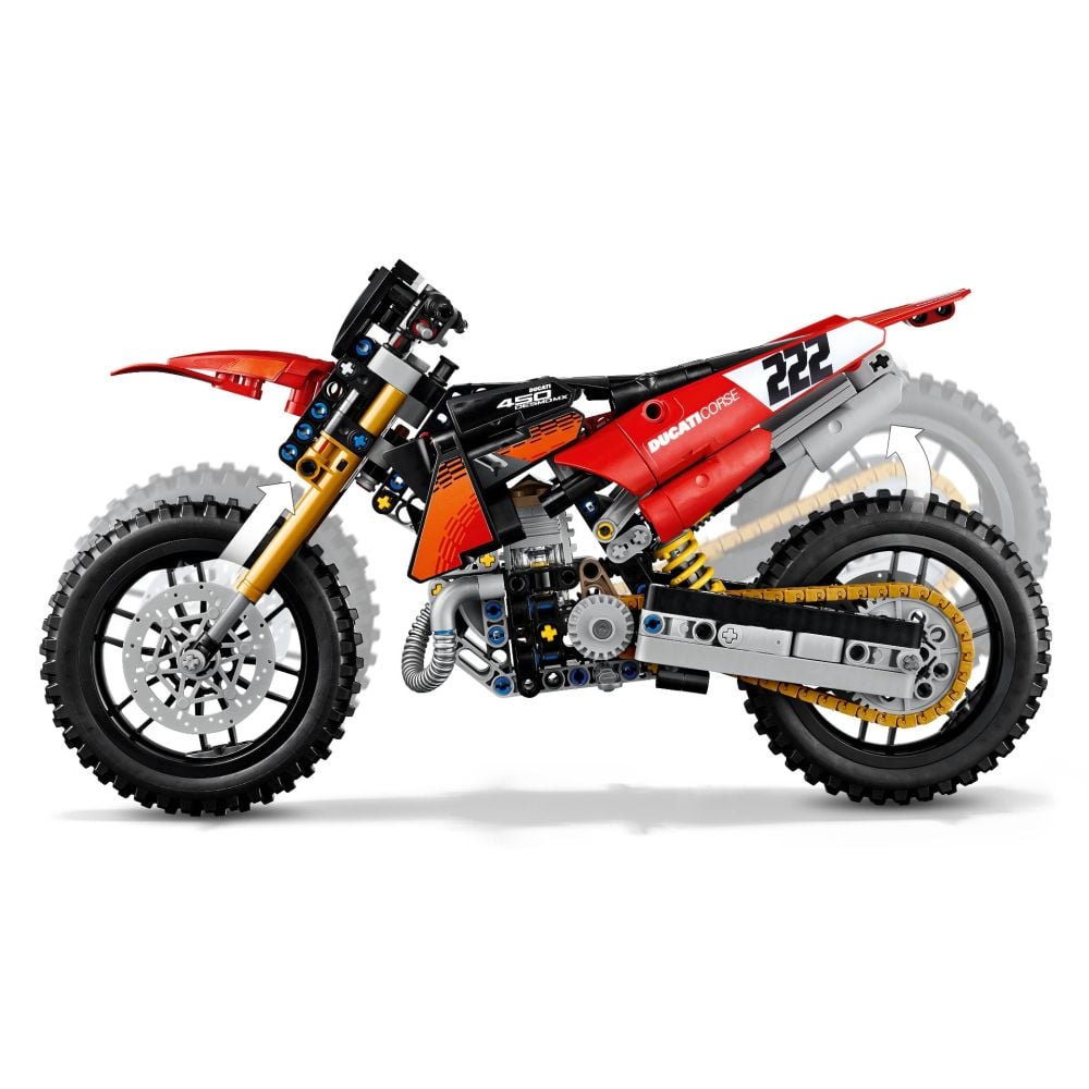 LEGO® Technic - Motocicleta Ducati Desmo450 MX, versiunea de uzina (42238)