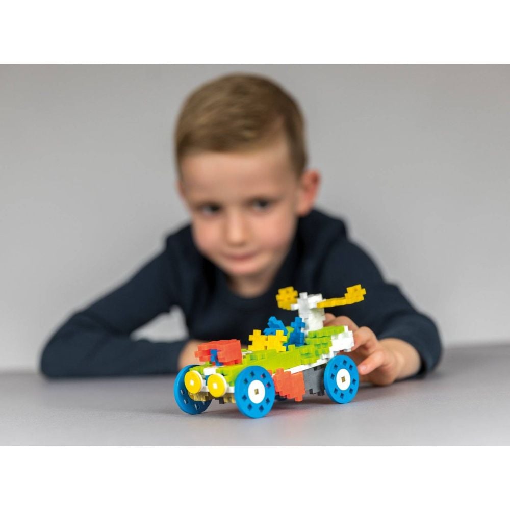 Set constructie, Plus-Plus, 500 piese, Invata sa construiesti, Vehicule