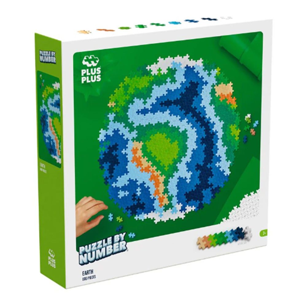 Puzzle pe numere, Plus-Plus, Pamantul, 800 piese
