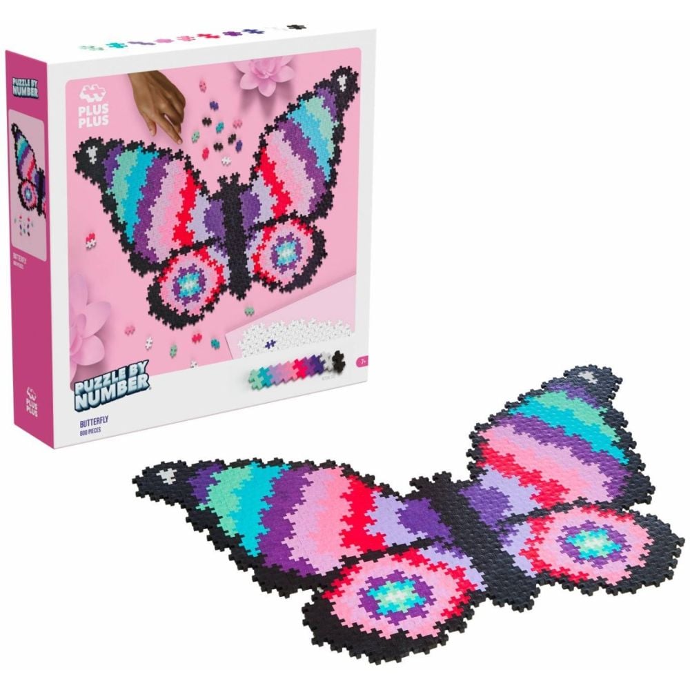 Puzzle pe numere, Plus-Plus, 800 piese, Fluture