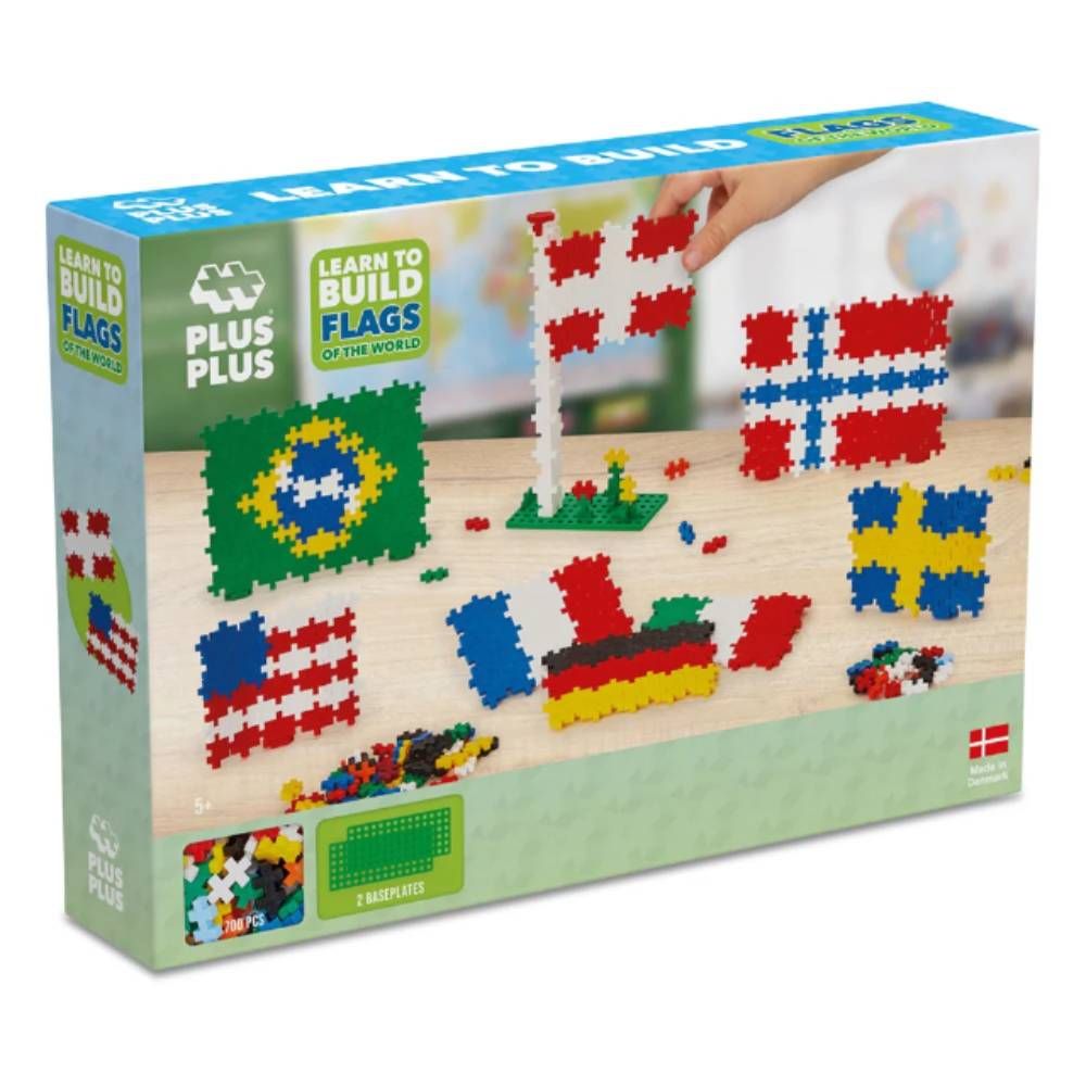 Set de constructie, Plus-Plus, 700 piese, Steaguri