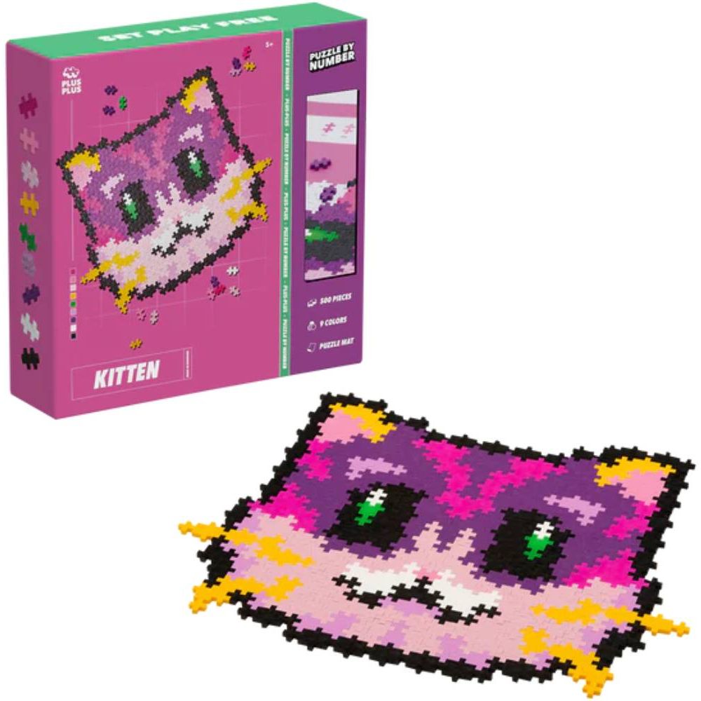 Puzzle pe numere, Plus-Plus, 500 piese, Pisicuta
