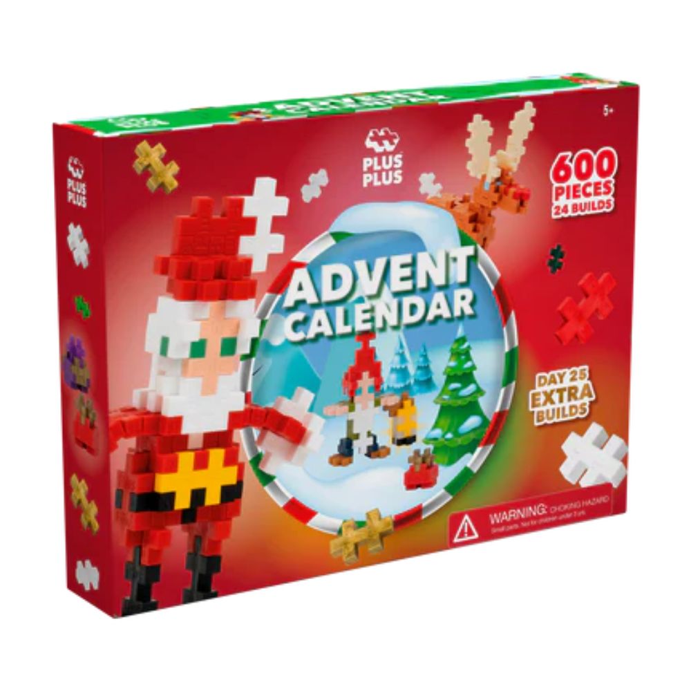 Set constructie, Calendar Advent, Plus-Plus, Lumea lui Mos Craciun