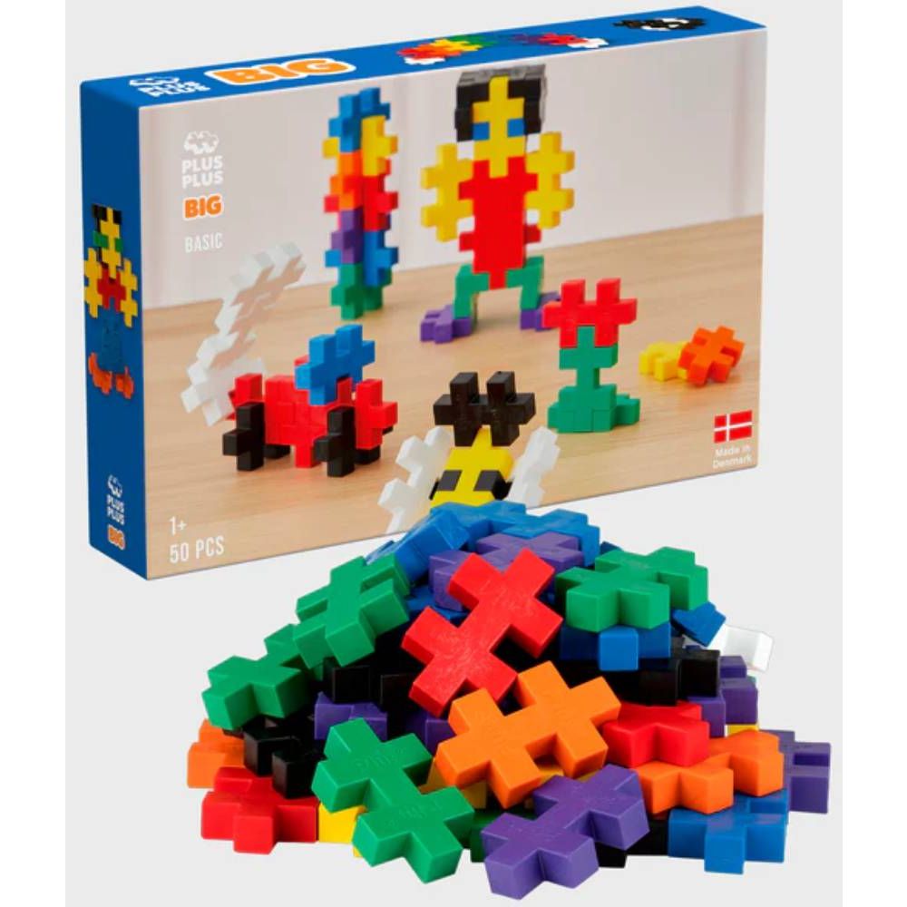 Set constructie, Plus-Plus, 50 piese mari, Culori standard