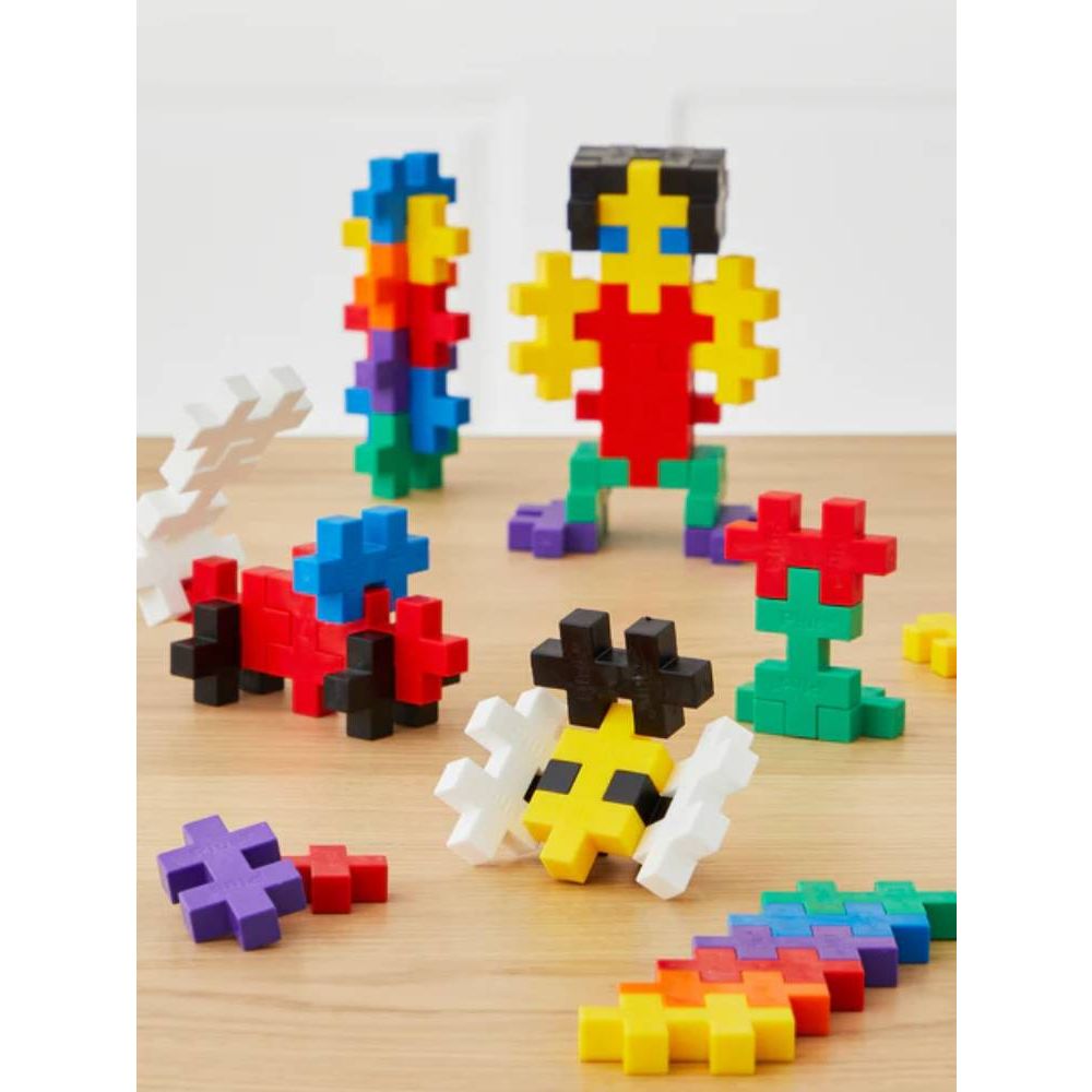 Set constructie, Plus-Plus, 60 piese mari, Invata sa construiesti