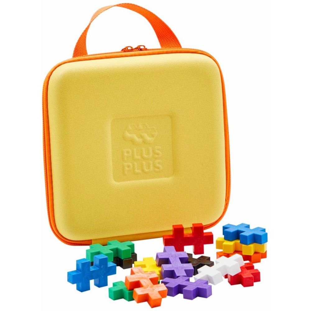 Set constructie, Plus-Plus, 15 piese mari, portabil, in geanta cu fermoar