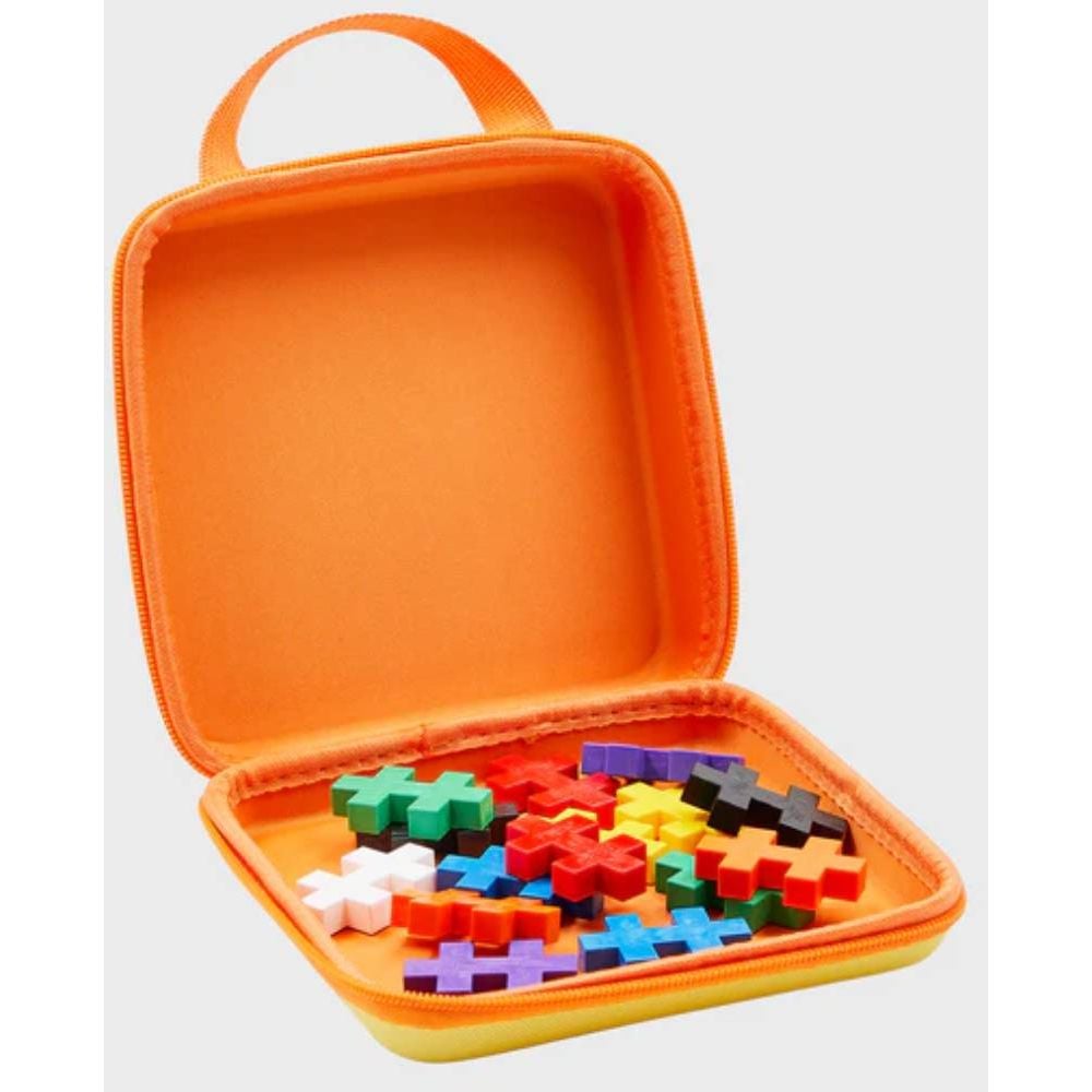 Set constructie, Plus-Plus, 15 piese mari, portabil, in geanta cu fermoar