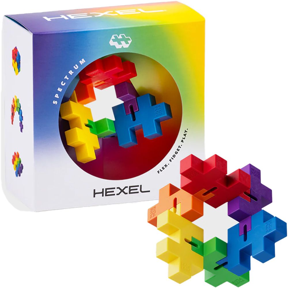 Jucarie fidget creativa, Plus-Plus, Hexel Spectrum