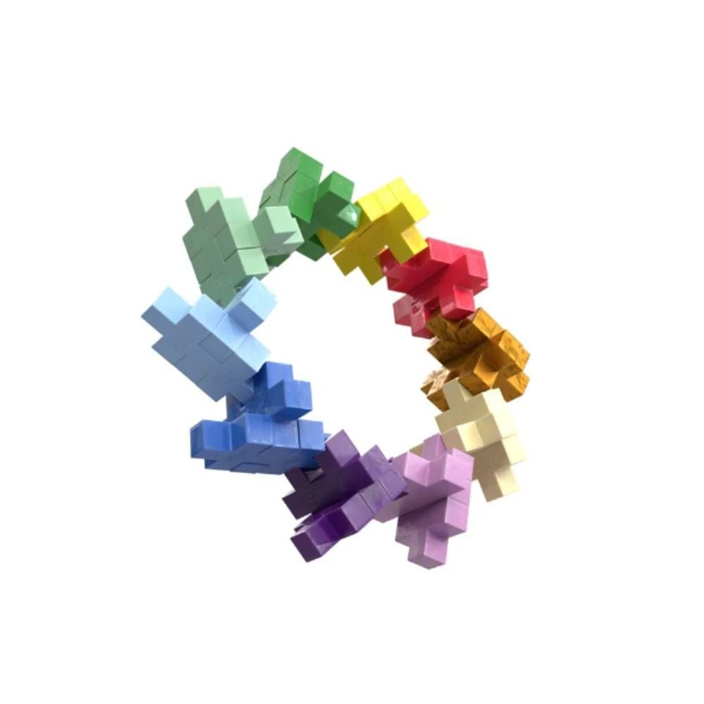 Set de constructie, Plus-Plus, 60 piese mari multicolore, Invata sa construiesti