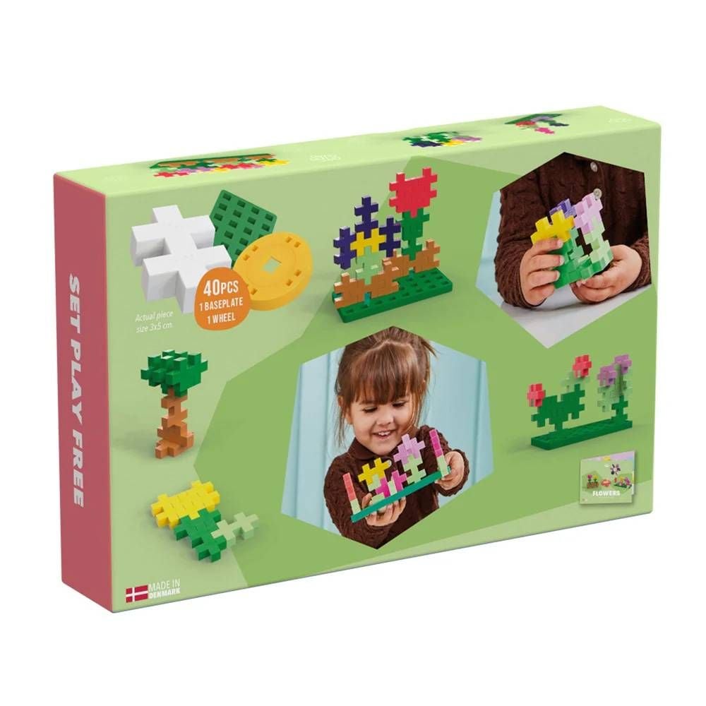 Set de constructie, Plus-Plus, 40 piese mari, Flori