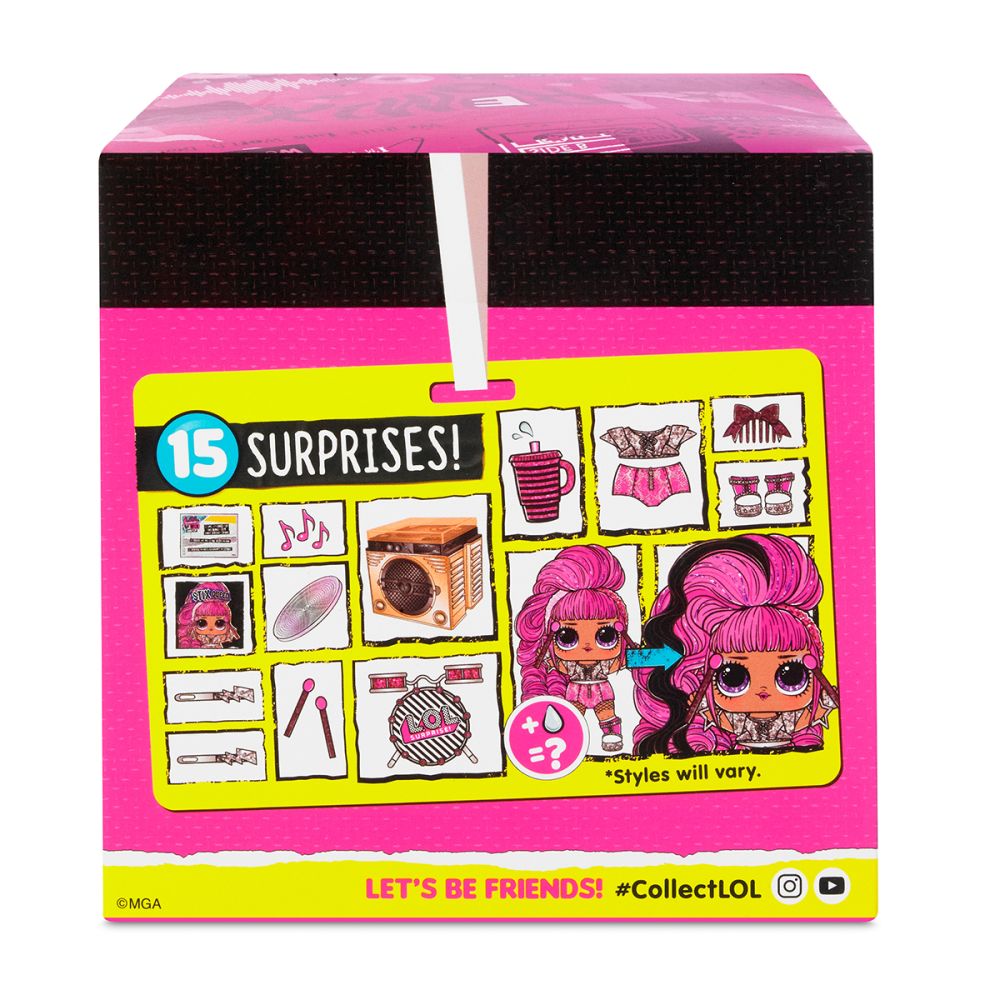LOL Surprise Remix Hair Flip, Papusa cu 15 surprize, 566991, 566977