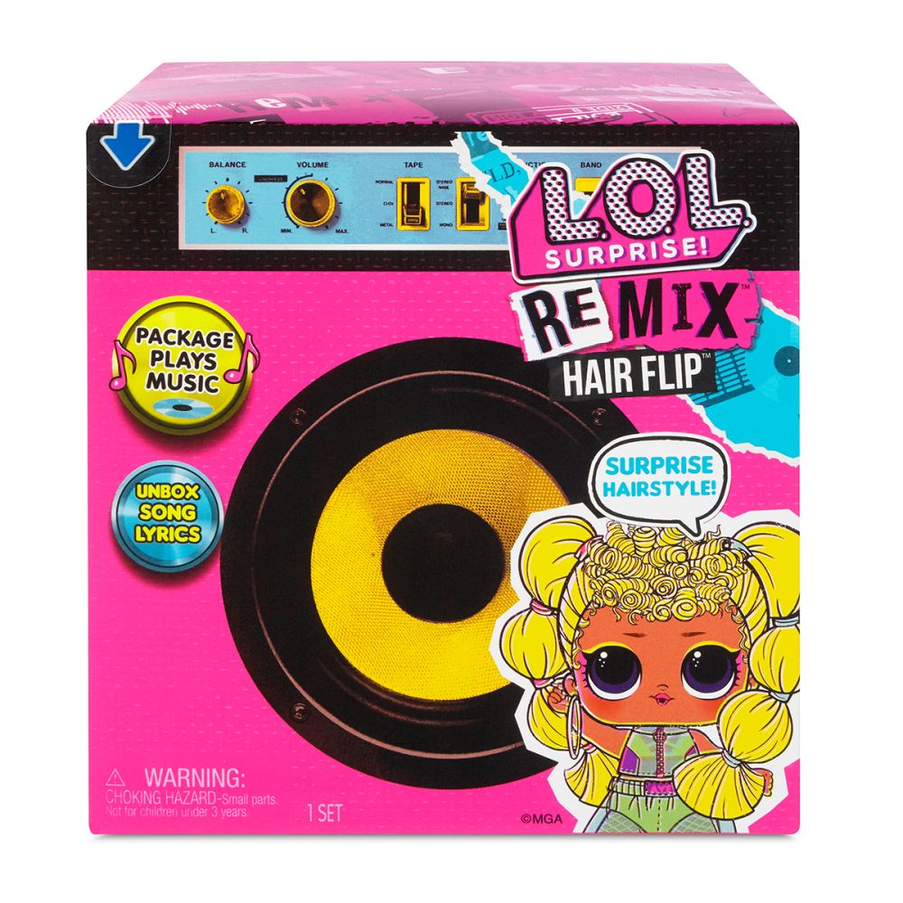 LOL Surprise Remix Hair Flip, Papusa cu 15 surprize, 566991, 566977