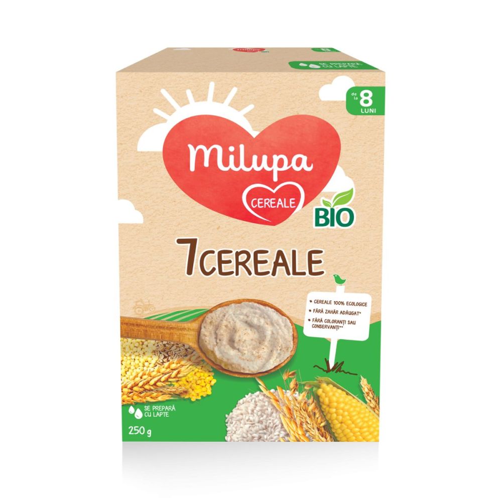 Cereale Milupa, 7 cereale, 250 g