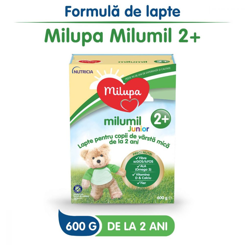 Lapte praf de crestere Milupa Milumil Junior 2+, 600g
