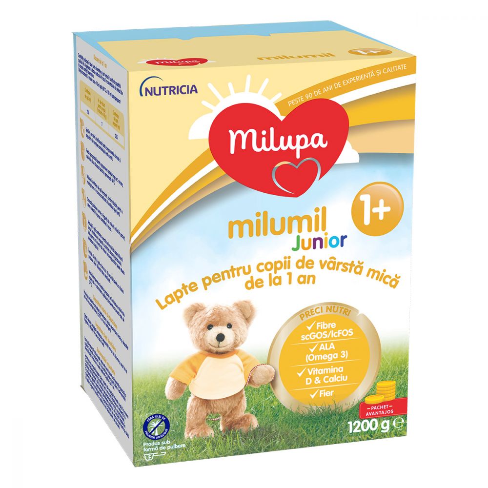 Lapte praf de crestere Milupa Milumil Junior 1+, 1200g