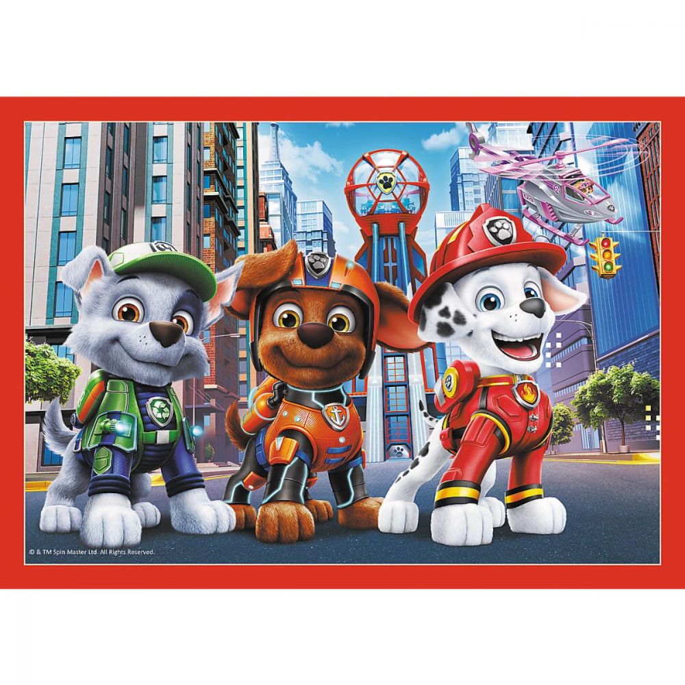 Puzzle Trefl 4 in 1, In oras, Paw Patrol (35, 48, 54, 70 piese)