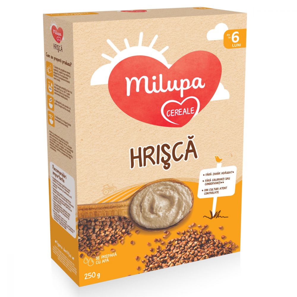 Flicker Unconscious Mansion Cereale cu lapte si Hrisca Milupa Milumil, 225 g, 6 luni + | Noriel