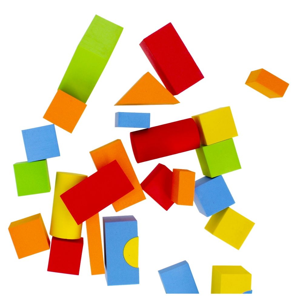 Set cuburi de constructie, BamBam, 29 buc