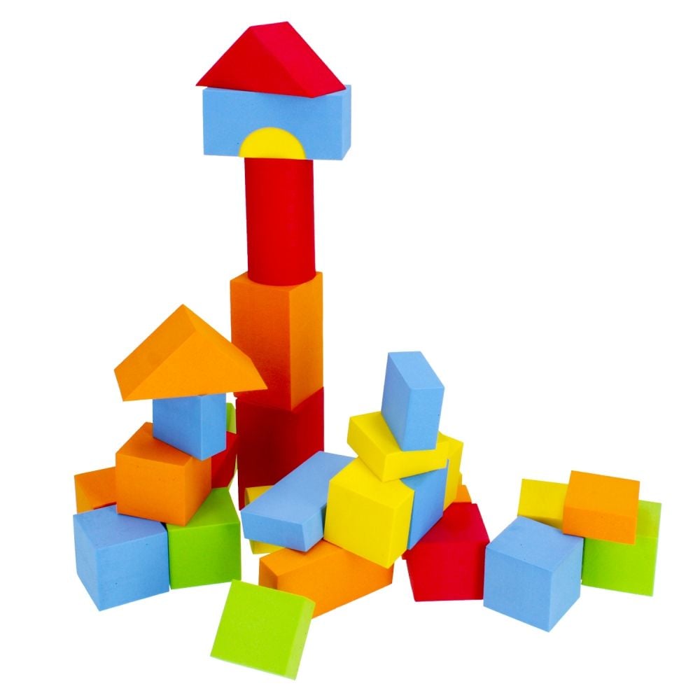 Set cuburi de constructie, BamBam, 29 buc