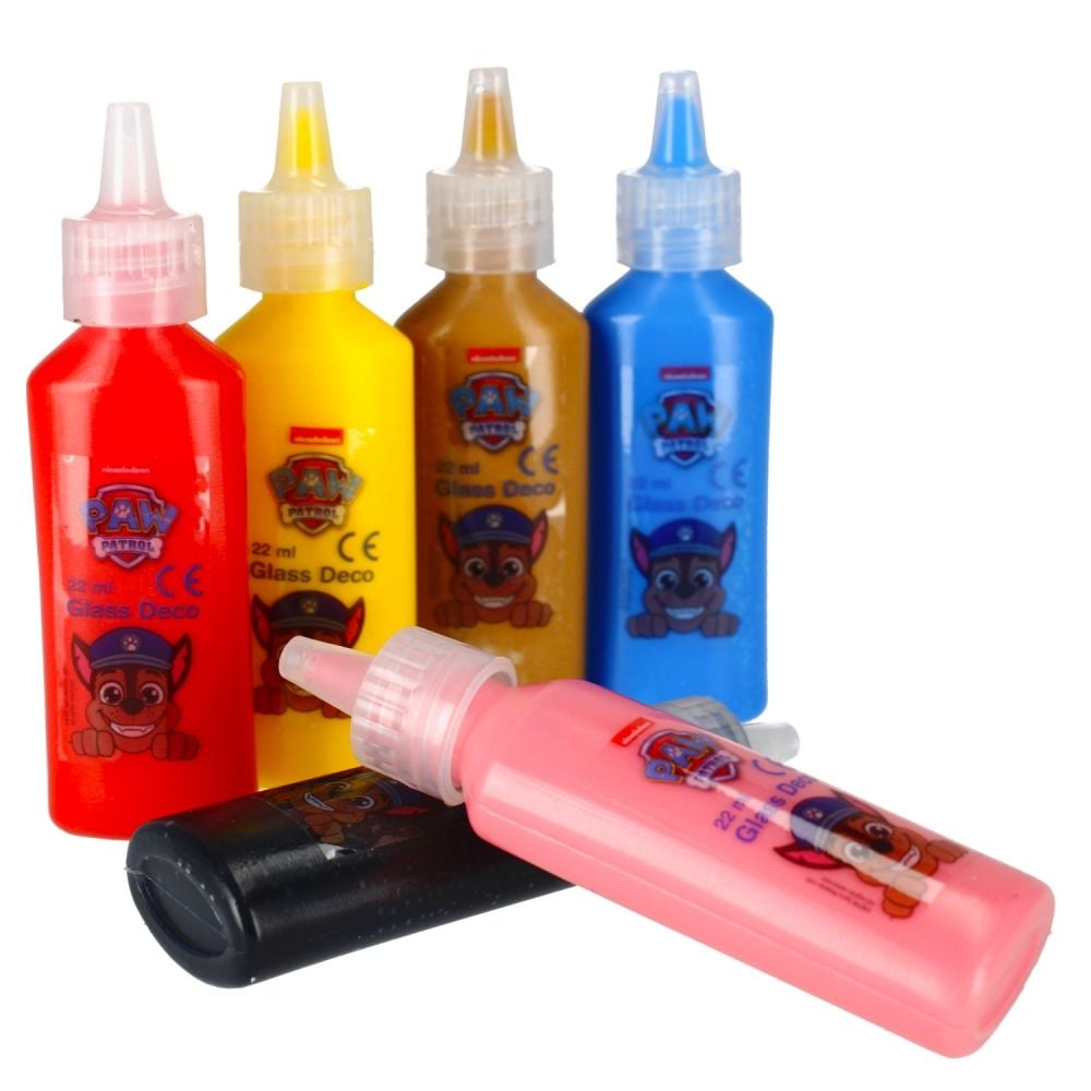 Set vopsea pentru sticla Starpak, Paw Patrol, 6 culori x 22 ml