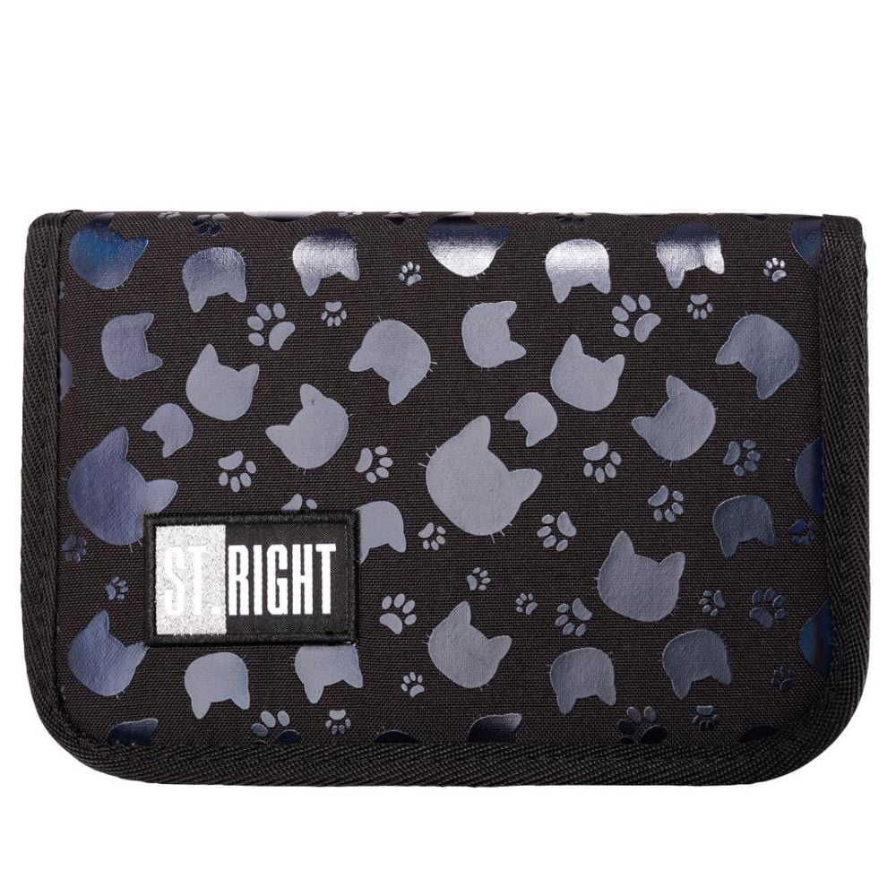 Penar neechipat cu 1 fermoar, 2 extensii, St Majewski, St.Right Black Cats, Negru