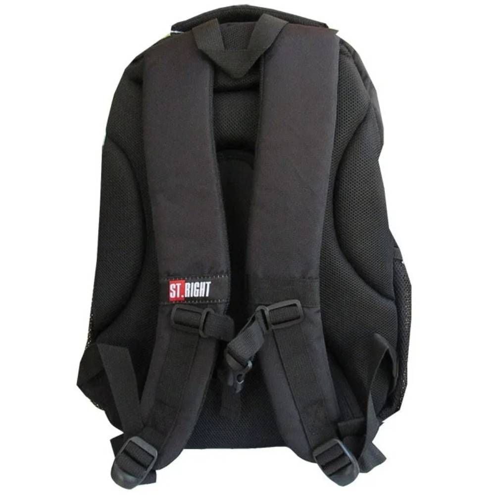 Ghiozdan cu 4 compartimente, St Majewski, St. Right St. Black, 42 cm