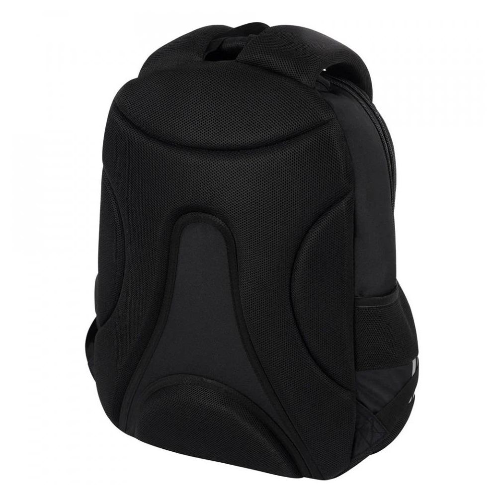 Ghiozdan cu 3 compartimente, 2 buzunare, St Majewski, St.Right Black, 46 cm, Negru