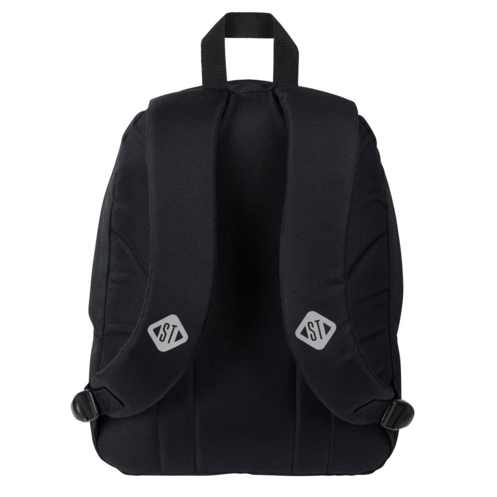 Ghiozdan cu 2 compartimente, St Majewski, St.Right, 40 cm, Negru