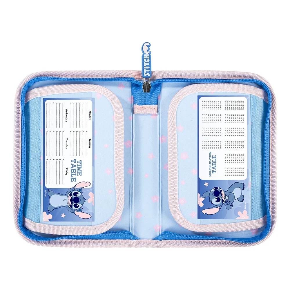 Penar neechipat cu 1 fermoar, 2 extensii, St Majewski, Stitch, Bleu-Roz