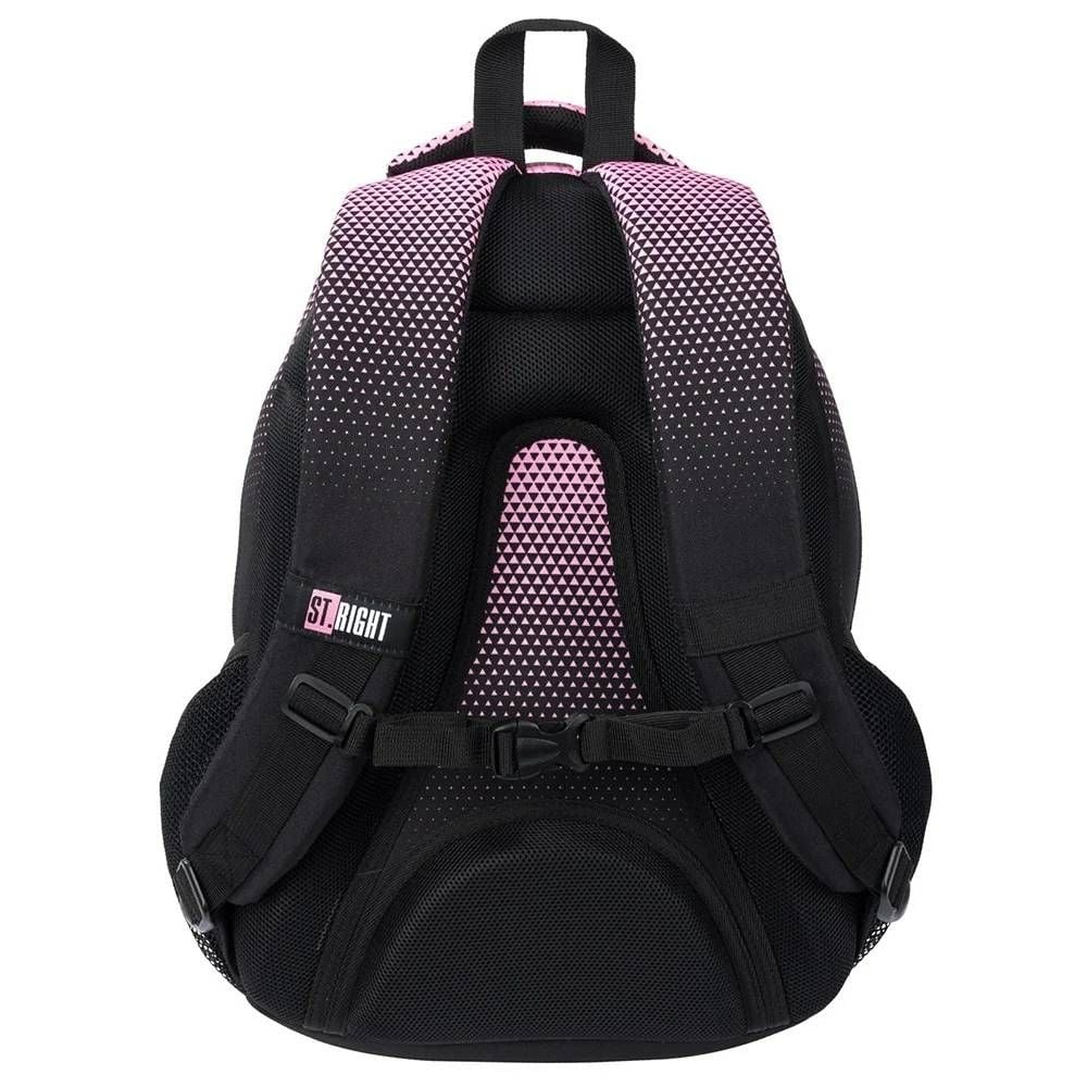 Ghiozdan cu 4 compartimente, 1 buzunar, St Majewski, St.Right Pink Gradient, 42 cm, Roz