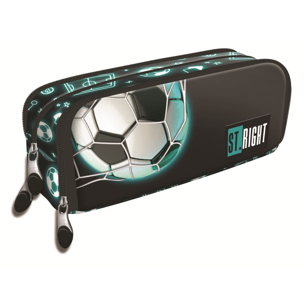 Penar neechipat cu 3 fermoare, St Majewski, St. Right Neon Football, cilindric