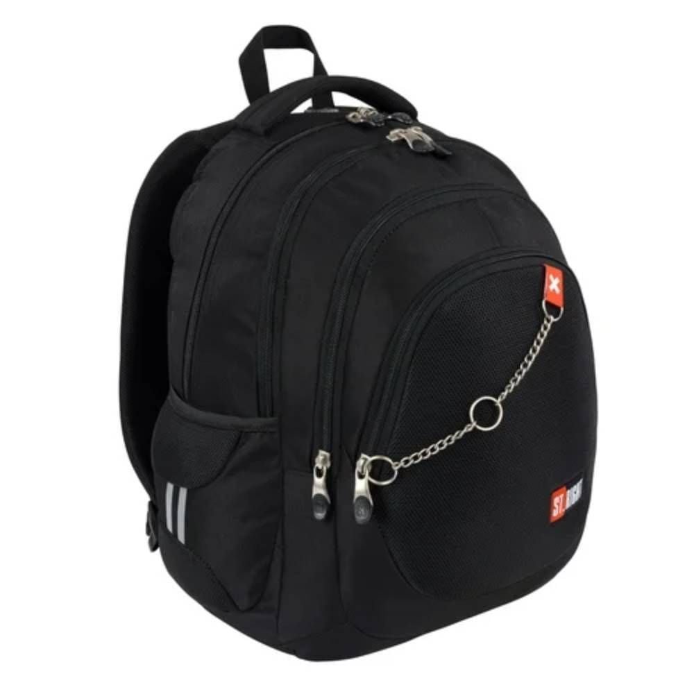 Ghiozdan cu 4 compartimente, St Majewski, St. Right X White, 42 cm